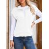 imageDokotoo Womens Vest Tops 2025 Zipper Up Cap Sleeve Side Pockets Waffle Knit Sleeveless Oversized VestsWhite