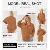 imageDokotoo Womens Waffle Knit Shacket Jacket Casual Long Sleeve Button Down Shirts Dressy Blouses TopsBrown 1