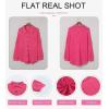 imageDokotoo Womens Waffle Knit Shacket Jacket Casual Long Sleeve Button Down Shirts Dressy Blouses TopsPink