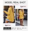 imageDokotoo Womens Waffle Knit Shacket Jacket Casual Long Sleeve Button Down Shirts Dressy Blouses TopsYellow