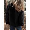 imageDokotoo Womens Winter Trendy Full Zipper Fleece Jackets Long Sleeve Relaxed Warm Teddy Coats with PocketsBlack