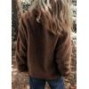imageDokotoo Womens Winter Trendy Full Zipper Fleece Jackets Long Sleeve Relaxed Warm Teddy Coats with PocketsBrown