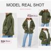imageDokotoo Womens Winter Trendy Full Zipper Fleece Jackets Long Sleeve Relaxed Warm Teddy Coats with PocketsGreen