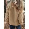 imageDokotoo Womens Winter Trendy Full Zipper Fleece Jackets Long Sleeve Relaxed Warm Teddy Coats with PocketsKhaki