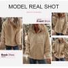 imageDokotoo Womens Winter Trendy Full Zipper Fleece Jackets Long Sleeve Relaxed Warm Teddy Coats with PocketsKhaki