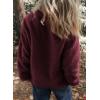 imageDokotoo Womens Winter Trendy Full Zipper Fleece Jackets Long Sleeve Relaxed Warm Teddy Coats with PocketsRed