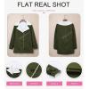 imageDokotoo Womens Winter Warm Jean Jacket Stand Collar Wool Liner Sherpa Denim Coats Thicker Outerwear with PocketsA Green