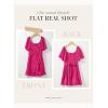 imageDokotoo Womens Wrap V Neck Short Flared Sleeve Wedding Guest Dress Smocked Elastic Waist Tiered Belted Ruffle Hem Mini DressRose Red