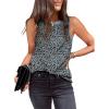 imageDokotoo Plus Size Womens Summer Tops Crewneck Sleeveless Tee Slim Leopard Print Blouses for Women Casual Dressy Gray XXLarge