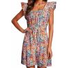 imageDokotoo Womens Summer Casual Sleeveless Romper Loose Floral Printed Shorts Overalls Jumpsuits with PocketsMulticolour