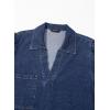 imageDokotoo Denim Dress for Women Fashion Fall Casual Babydoll 2025 V Neck 34 Puff Sleeve Jean DressesSail Blue
