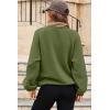 imageDokotoo Sweatshirt for Women Oversized Fuzzy Fleece Jacket Color Block Button Long Sleeve Pullover Sherpa Sweatshirts TopsGreen