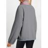 imageDokotoo Sweatshirt for Women Oversized Fuzzy Fleece Jacket Color Block Button Long Sleeve Pullover Sherpa Sweatshirts TopsGrey