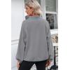 imageDokotoo Sweatshirt for Women Oversized Fuzzy Fleece Jacket Color Block Button Long Sleeve Pullover Sherpa Sweatshirts TopsGrey