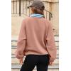 imageDokotoo Sweatshirt for Women Oversized Fuzzy Fleece Jacket Color Block Button Long Sleeve Pullover Sherpa Sweatshirts TopsPink
