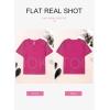 imageDokotoo Women Blouses Lace Tops for Women Trendy Summer Casual V Neck Short Sleeve ShirtsRose Red