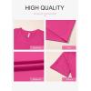 imageDokotoo Women Blouses Lace Tops for Women Trendy Summer Casual V Neck Short Sleeve ShirtsRose Red