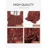 imageDokotoo Womens Casual Summer Dresses Short Sleeve Square Neck Smocked Boho Floral Sundress Flowy ALine Mini DressBrown