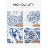 imageDokotoo Womens Casual Summer Dresses Short Sleeve Square Neck Smocked Boho Floral Sundress Flowy ALine Mini DressSky Blue