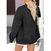 imageDokotoo Womens Denim Top Plus Size Denim Jacket for Women Contrast Collar Coat Button Up Tops Trucker JacketsBlack