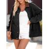 imageDokotoo Womens Denim Top Plus Size Denim Jacket for Women Contrast Collar Coat Button Up Tops Trucker JacketsBlack