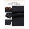 imageDokotoo Womens Denim Top Plus Size Denim Jacket for Women Contrast Collar Coat Button Up Tops Trucker JacketsBlack