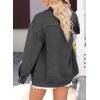 imageDokotoo Womens Denim Top Plus Size Denim Jacket for Women Contrast Collar Coat Button Up Tops Trucker JacketsDark Gray