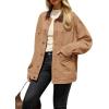 imageDokotoo Womens Denim Top Plus Size Denim Jacket for Women Contrast Collar Coat Button Up Tops Trucker JacketsMustard