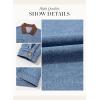 imageDokotoo Womens Denim Top Plus Size Denim Jacket for Women Contrast Collar Coat Button Up Tops Trucker JacketsSky Blue