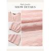 imageDokotoo Womens Dresses Summer V Neck Drawstring Embroidered Half Sleeve Mini Dress Boho Dresses for Women 2025 SundressesLight Pink