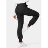 imageDokotoo Womens High Waisted Lounge Joggers Elasticity Drawstring Side Pocket Casual Cuffed Casual Yoga SweatpantsBlack