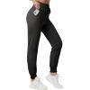 imageDokotoo Womens High Waisted Lounge Joggers Elasticity Drawstring Side Pocket Casual Cuffed Casual Yoga SweatpantsBlack