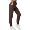imageDokotoo Womens High Waisted Lounge Joggers Elasticity Drawstring Side Pocket Casual Cuffed Casual Yoga SweatpantsChicory Coffee