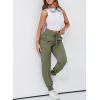 imageDokotoo Womens High Waisted Lounge Joggers Elasticity Drawstring Side Pocket Casual Cuffed Casual Yoga SweatpantsFour Leaf Clover