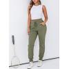 imageDokotoo Womens High Waisted Lounge Joggers Elasticity Drawstring Side Pocket Casual Cuffed Casual Yoga SweatpantsFour Leaf Clover
