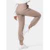 imageDokotoo Womens High Waisted Lounge Joggers Elasticity Drawstring Side Pocket Casual Cuffed Casual Yoga SweatpantsKhaki