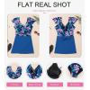 imageDokotoo Womens One Piece Swimsuits with Cover up Wrap Skirt Tummy Control VNeck 2 Piece Padded Bathing SuitsBlue