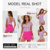 imageDokotoo Womens One Piece Swimsuits with Cover up Wrap Skirt Tummy Control VNeck 2 Piece Padded Bathing SuitsPink