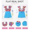 imageDokotoo Womens One Piece Swimsuits with Cover up Wrap Skirt Tummy Control VNeck 2 Piece Padded Bathing SuitsSky Blue