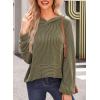 imageDokotoo Womens Pullover Hoodies Sweatshirts Casual Loose Long Sleeve Ribbed Knit ShirtsAjungle Green