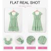 imageDokotoo Womens Summer Dresses 2025 Ruffle Short Sleeve Shirred High Waist Tiered Smocked ALine Casual Dress with PocketGreen
