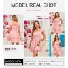 imageDokotoo Womens Summer Dresses 2025 Ruffle Short Sleeve Shirred High Waist Tiered Smocked ALine Casual Dress with PocketPink