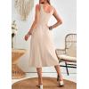 imageDokotoo Womens Summer Dresses 2025 Sleeveless Button Down Smocked Empire Waist Casual ALine Swing Midi Dress SundressApricot