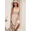 imageDokotoo Womens Summer Dresses 2025 Sleeveless Button Down Smocked Empire Waist Casual ALine Swing Midi Dress SundressApricot