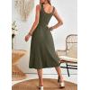 imageDokotoo Womens Summer Dresses 2025 Sleeveless Button Down Smocked Empire Waist Casual ALine Swing Midi Dress SundressJungle Green