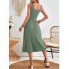imageDokotoo Womens Summer Dresses 2025 Sleeveless Button Down Smocked Empire Waist Casual ALine Swing Midi Dress SundressMist Green