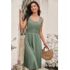 imageDokotoo Womens Summer Dresses 2025 Sleeveless Button Down Smocked Empire Waist Casual ALine Swing Midi Dress SundressMist Green