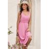 imageDokotoo Womens Summer Dresses 2025 Sleeveless Button Down Smocked Empire Waist Casual ALine Swing Midi Dress SundressPink