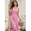 imageDokotoo Womens Summer Dresses 2025 Sleeveless Button Down Smocked Empire Waist Casual ALine Swing Midi Dress SundressPink