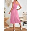 imageDokotoo Womens Summer Dresses 2025 Sleeveless Button Down Smocked Empire Waist Casual ALine Swing Midi Dress SundressPink